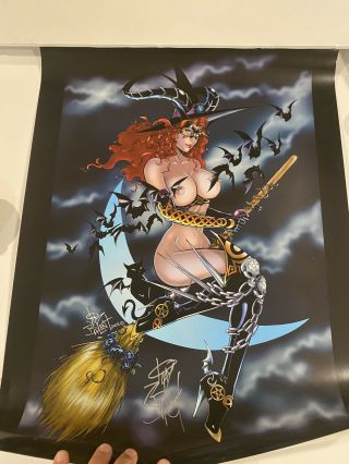 Jim Balent Halloween Tarot: Witch Of The Black Rose Signed Poster - 24 X 18”