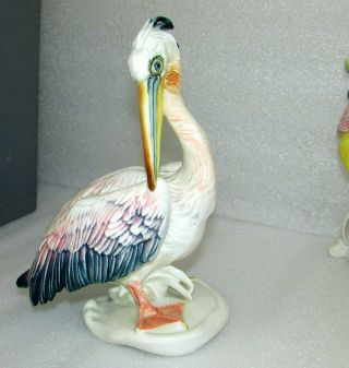 Vintage Karl Ens Volkstedt Germany Great Pelican Figurine 7418