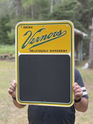 Vintage 1960’s Vernors Soda Pop Chalkboard Menu - Board Advertising Sign