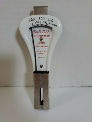 Vtg Cooper Fry Well Fat Thermometer Made In Usa