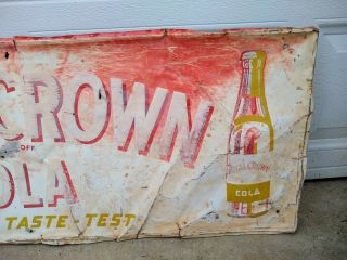Vintage Drink Royal Crown Cola Best By Taste Test Metal Sign 54x18 4