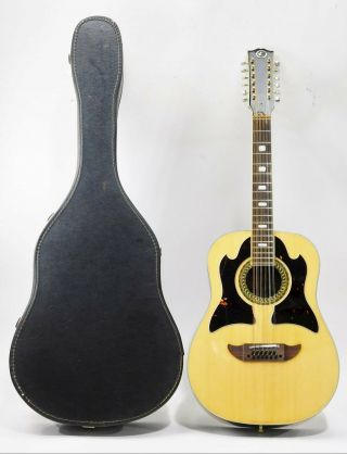 Vntg Kay 12 String K7905 Acoustic Guitar For P&r W/ Case