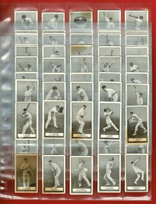 Famous Cricketers - Gallaher - 1926 Cigarette Card Near Set - £396 Cat.  (sm33)