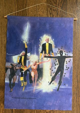 Vintage 1985 The Mutants Felt Poster Tapestry Flag Comic Bill Sienkiewicz