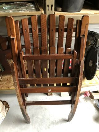 Antique Wooden Folding Rocking Chair Made In Indonesia 3