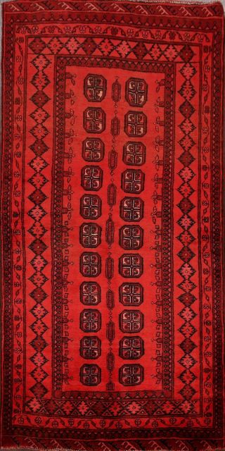 Vintage Tribal Geometric Balouch Afghan Oriental Hand - Made Area Rug 3 