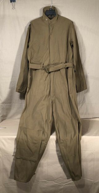 Vintage Wwii Us Army Air Forces A - 4 Flight Suit With Leather / Foil Captain Bars