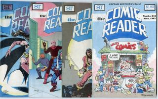 The Comic Reader 211 - 219 Complete Run Avg.  Nm - 9.  2 Street Enterprises 1983