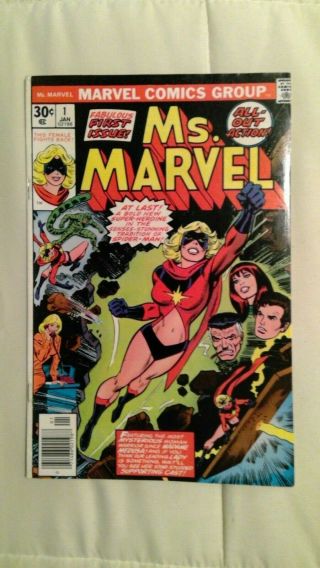Ms.  Marvel 1 1st App Of Carol Danvers As Ms Marvel Bronze Age Key 1977 V/f,