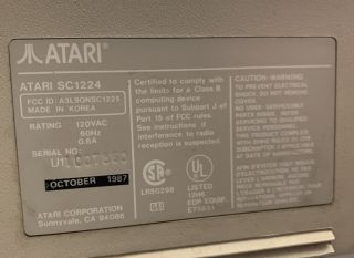 Vintage Atari SC1224 RGB Color Monitor for ST Computers, 5