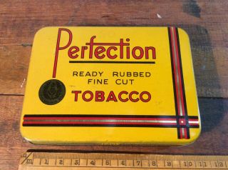 Empty Dudgeon And Arnell Perfection Ready Rubbed Fine Cut Tobacco Tin Australian