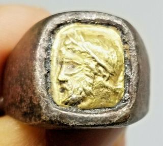 Roman Silver And Gold Ancient Ring