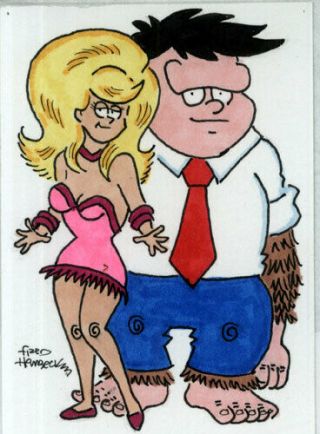 Fred Hembeck Sketch Card: Angel And The Ape (dc) 1/1