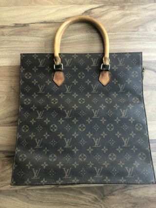 Louis Vuitton Vintage Sac Plat Book Tote Bag Monogram Leather