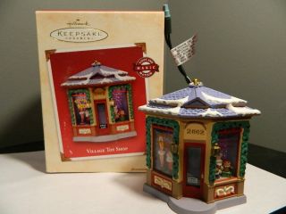 Hallmark Keepsake Ornament " Village Toy Shop " Magic Light And Motion 2002