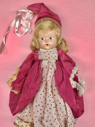 Vintage 1949 - Ginny Fairy Godmother Painted Eyes - Hard Plastic Doll