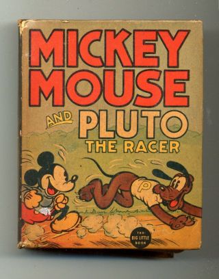 Mickey Mouse And Pluto The Racer 1936 Big Little Book