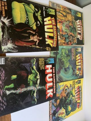 Marvel Treasury The Rampaging Hulk 4,  5,  6,  7,  9