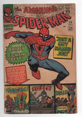 Marvel Comics The Spider - Man 38 1966 Lower Grade