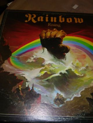 Rainbow Rising Vinyl Lp Record Oy - 1 - 1601 Oyster 1976 Dio Blackmore Powell Rare