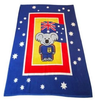 Australia Olympics Vintage Koala Blanket 1984 La Olympics Little Willy Mascot