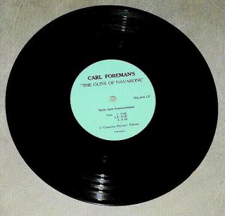 Guns Of Navarone Orig 1961 Action Film Set Of Radio Spot Ads 33.  3 Rpm Vinyl