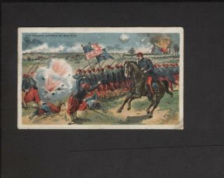 1887 N99 Civil War Battle Scenes Honest Tobacco Federal Advance At Bull Run