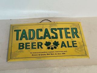 Vintage 1940 - 50s Tadcaster Beer Ale Mass Sign N.  O.  S.  Bastian Bros.  Prismatic