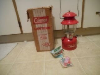 Vintage Coleman Red Lantern Model 200a Dated 9 59
