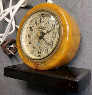 1930s Catalin & Bakelite Clock,  Swirled,  Rare Manco Manovill Co.  N.  Y. 2