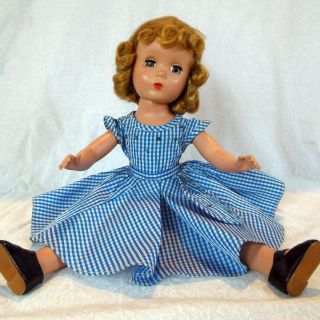 Vintage Madame Alexander 14 " Maggie Teenager Doll In Rare Tagged Gingham Outfit
