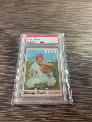 Vintage 1970 Topps Baseball Card Set Break Card Johnny Bench 660 Psa 5 Ex
