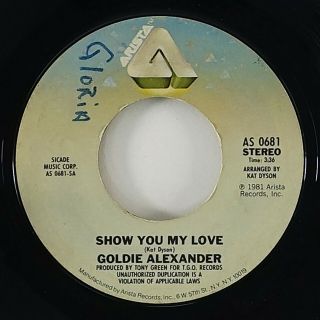 Goldie Alexander " Show You My Love " Modern Soul Boogie 45 Arista Hear