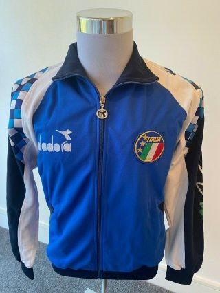 Italia Italy 1990 - 92 Vintage Track Zip Up Jacket Diadora 50