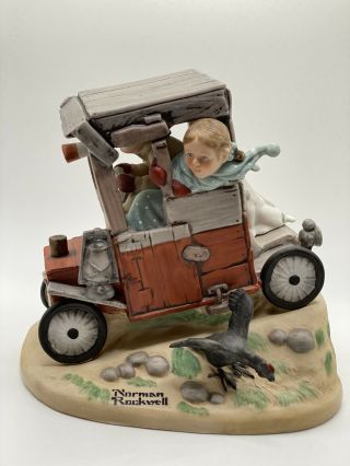 One Of The 12 Norman Rockwell Danbury Porcelain Figurine “soap Box Racer”
