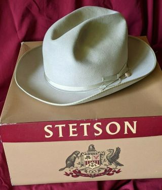 Vintage Stetson Open Road Cowboy Hat - 3x Beaver - Size 7.  5