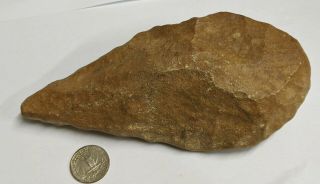 Paleolithic 300,  000 Year Old Homo Erectus Man Stone Hand Axe (m1042)