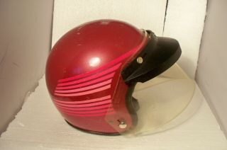 Vintage 1976 Harley Davidson Model A Motorcycle Helmet Red Size S Small