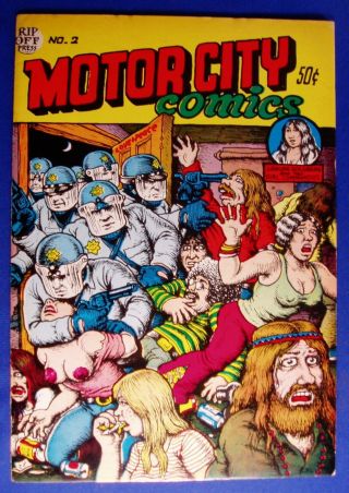 Motor City Comics 2 Robert Crumb Underground 1969.  1st Printing.  Vg,  /fn -.