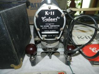 Vtg K - 11 Cutawl Cutting Machine Case Blades K11 Manuals Bulb