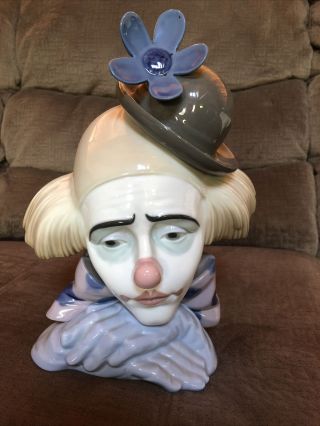 Retired Lladro Spain Pensive Clown 5130 Signed Painted Porcelain Figurine KSB 2