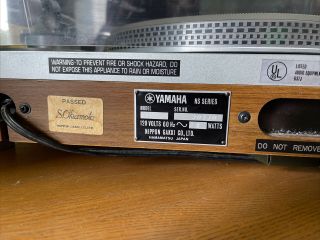 Vintage Yamaha YP - D6 Turntable Vinyl Record Player 5