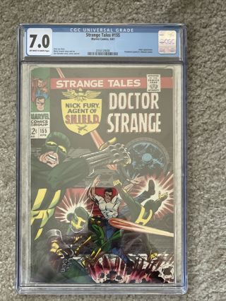 Strange Tales 155 Cgc 7.  0 (marvel,  1967) Steranko Nick Fury Dr.  Strange
