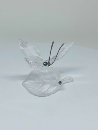 Swarovski Crystal Figurines Butterfly On Leaf 182920 A 7615 Nr 000 003