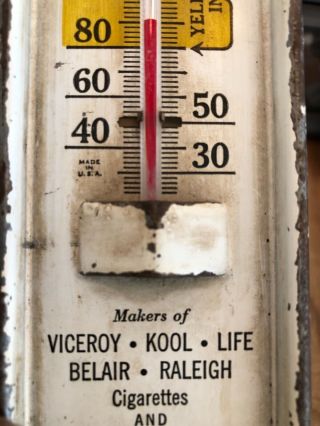 Vintage,  Tobacco Cigarette Advertising Thermometer,  Rare,  1960 