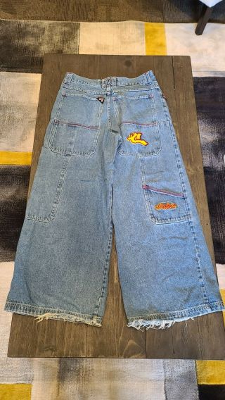 Vintage Utra Rare Caffeine Baggy Jeans Size 34 Wide Leg Jnco Rave Y2k Dungarees
