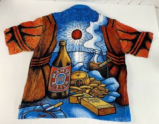 Mambo Loud Shirt ' Bitter ' Reg Mombassa Beer And Chips Rare Size XL VTG 90s style 3
