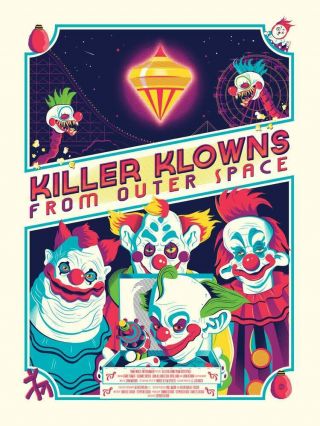 Dave Perillo Killer Klowns From Outer Space Clowns 18 " X 24 " Ap Artist 