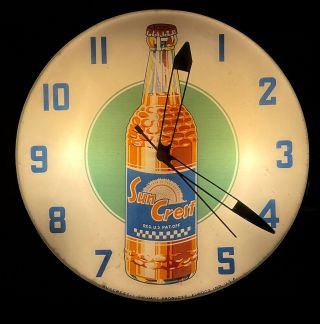 Vintage Sun Crest Lighted Advertising Clock 2