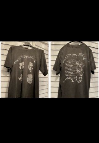 Rare Metallica Vintage T Shirt 1993 Tour Concert Black Roam Size L